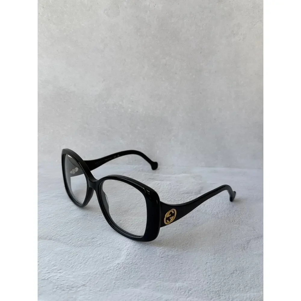 NEW Gucci GG1236O Black Square Eyeglasses Frames